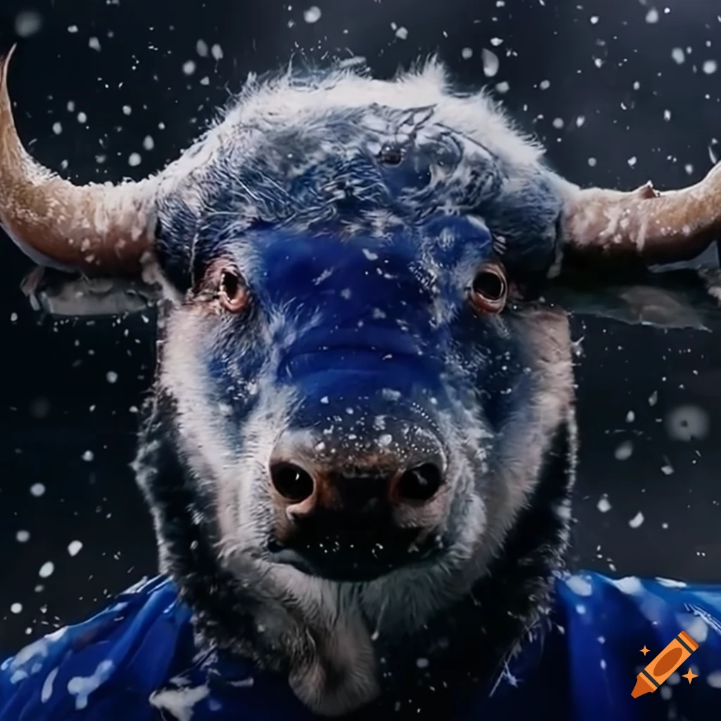 Buffalo Bills Football Team Depicted As Real Buffalos In A Snowstorm On Craiyon 0049