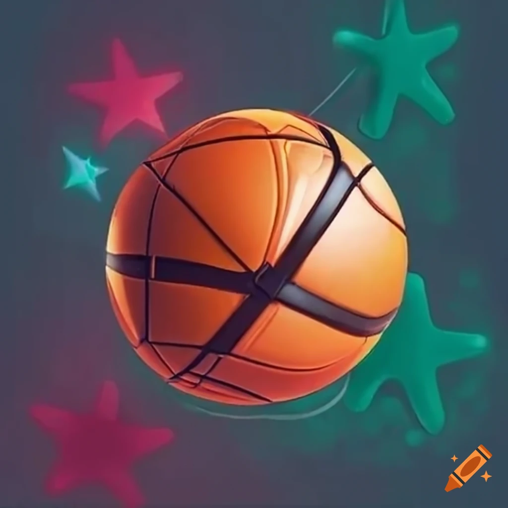 Basketball shooting with ninja stars and soccer ball on Craiyon