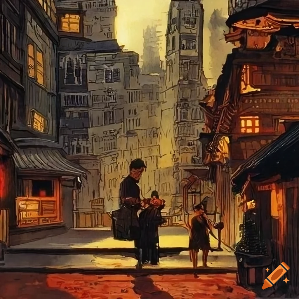 James gurney cityscape in high definition details on Craiyon