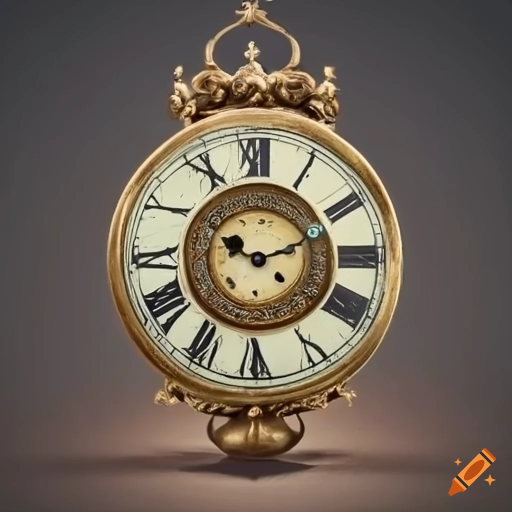 Antique clock on Craiyon