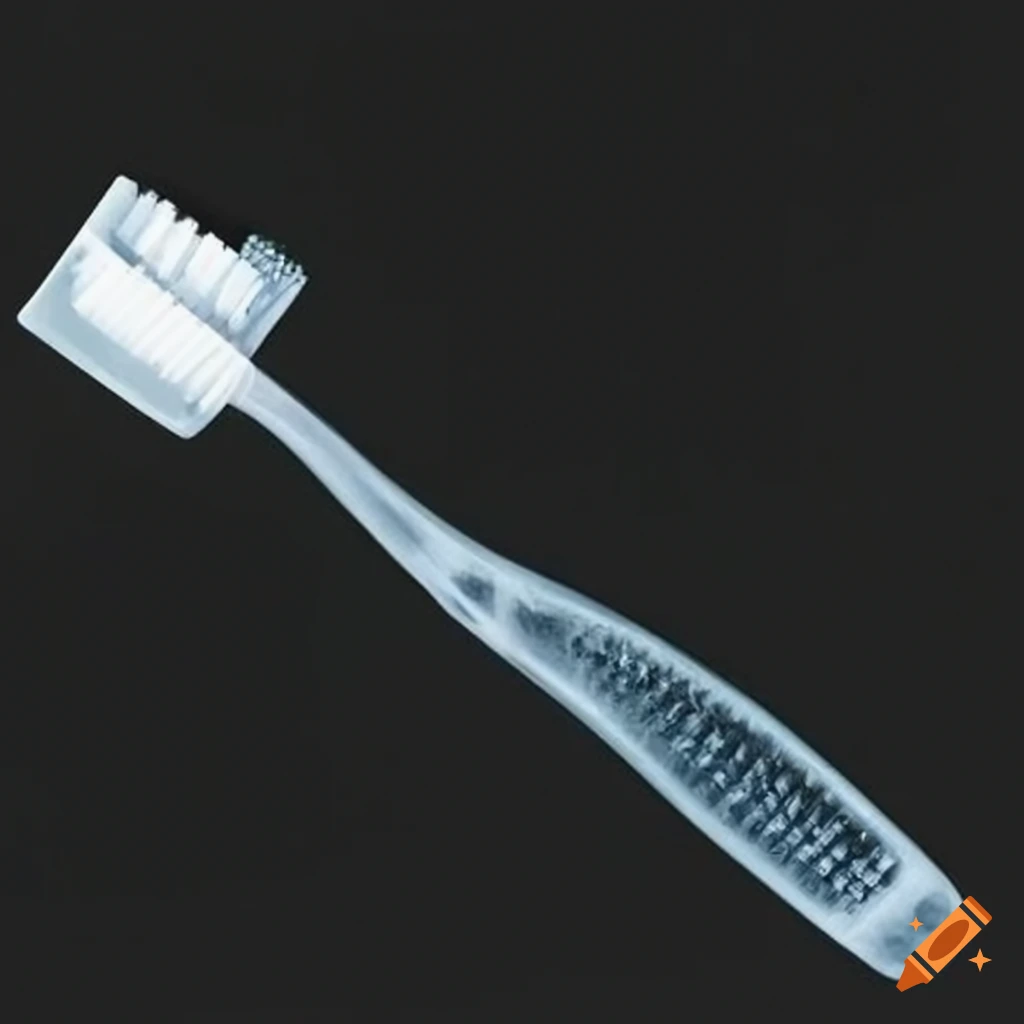 Toothbrush under xray on Craiyon