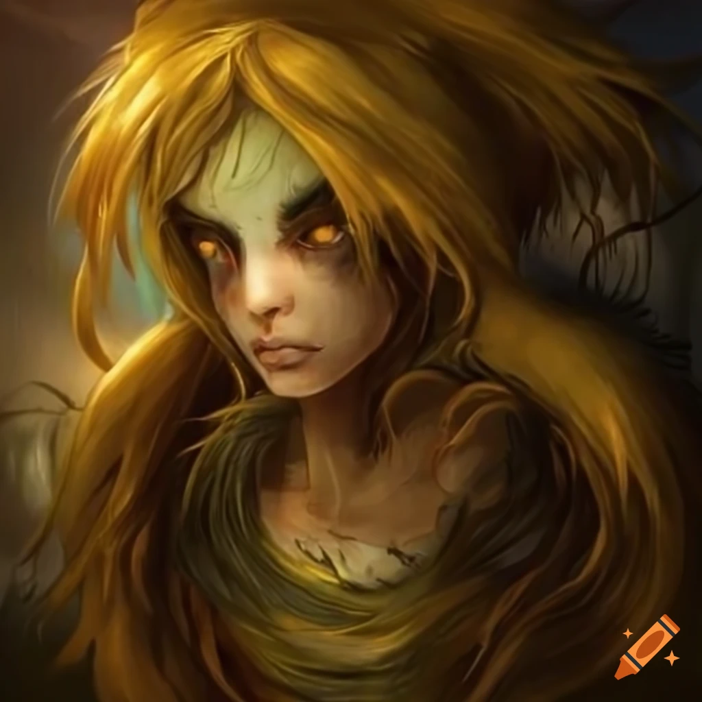 Kelp harpy creature illustration