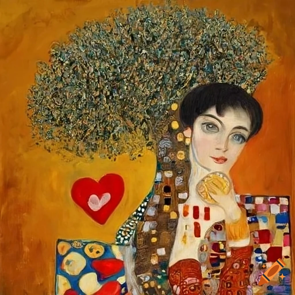 klimt-painting-of-an-olive-tree-with-a-heart-on-craiyon