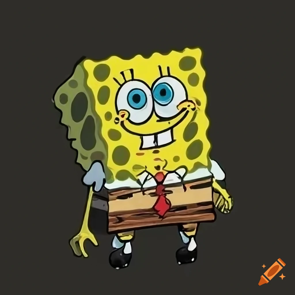 Dark album cover featuring emo SpongeBob