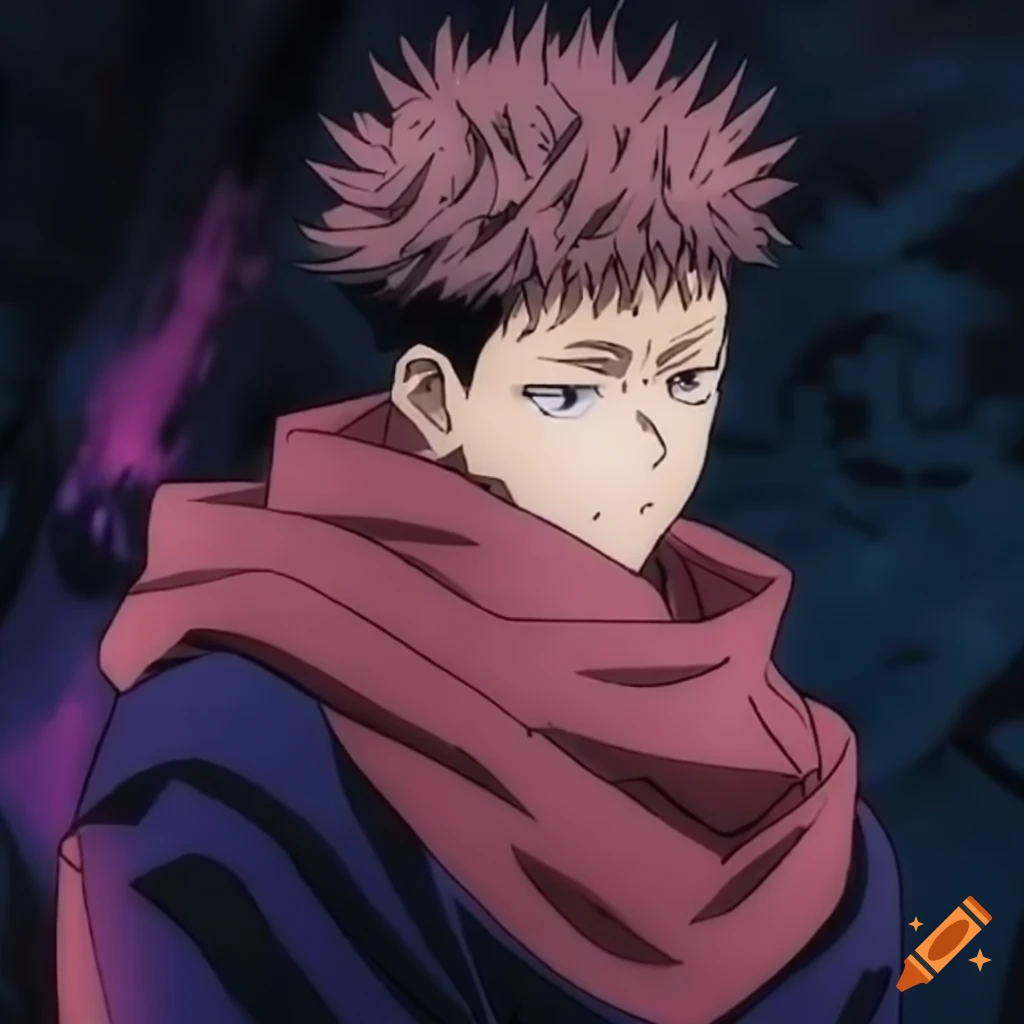 Jujutsu Kaisen character with brown hair, black eyes, and Japanese traditional clothing