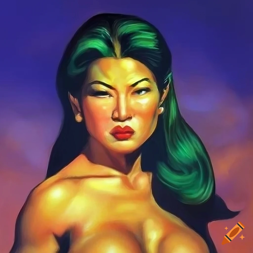 Paleolithic venus in the style of Boris Vallejo