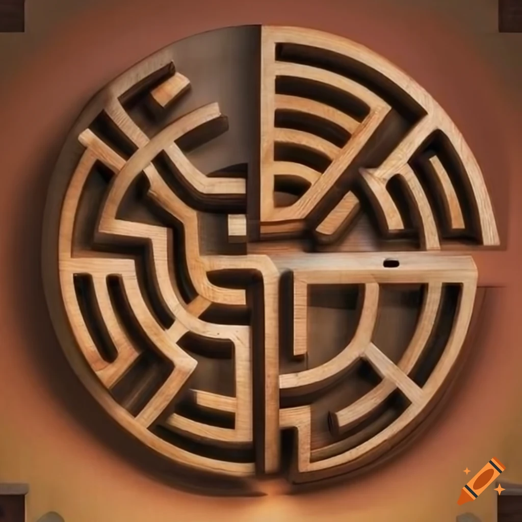 Wooden labyrinth