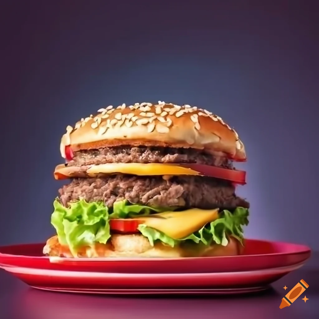 Delicious Big Mac burger with fries and drink