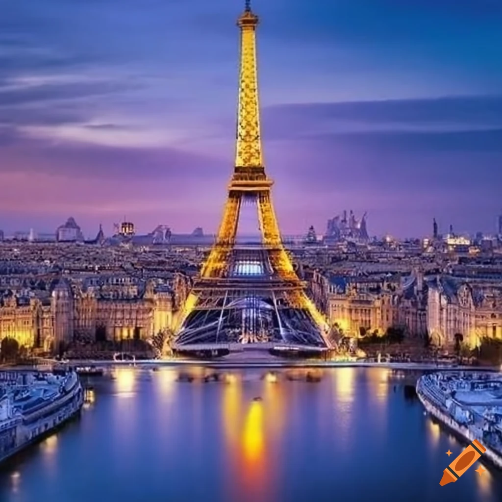 Paris capital of france derived from the celtic word paris meaning city of willows on Craiyon