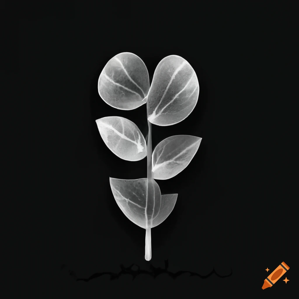 Minimal and elegant black and white oregano symbol