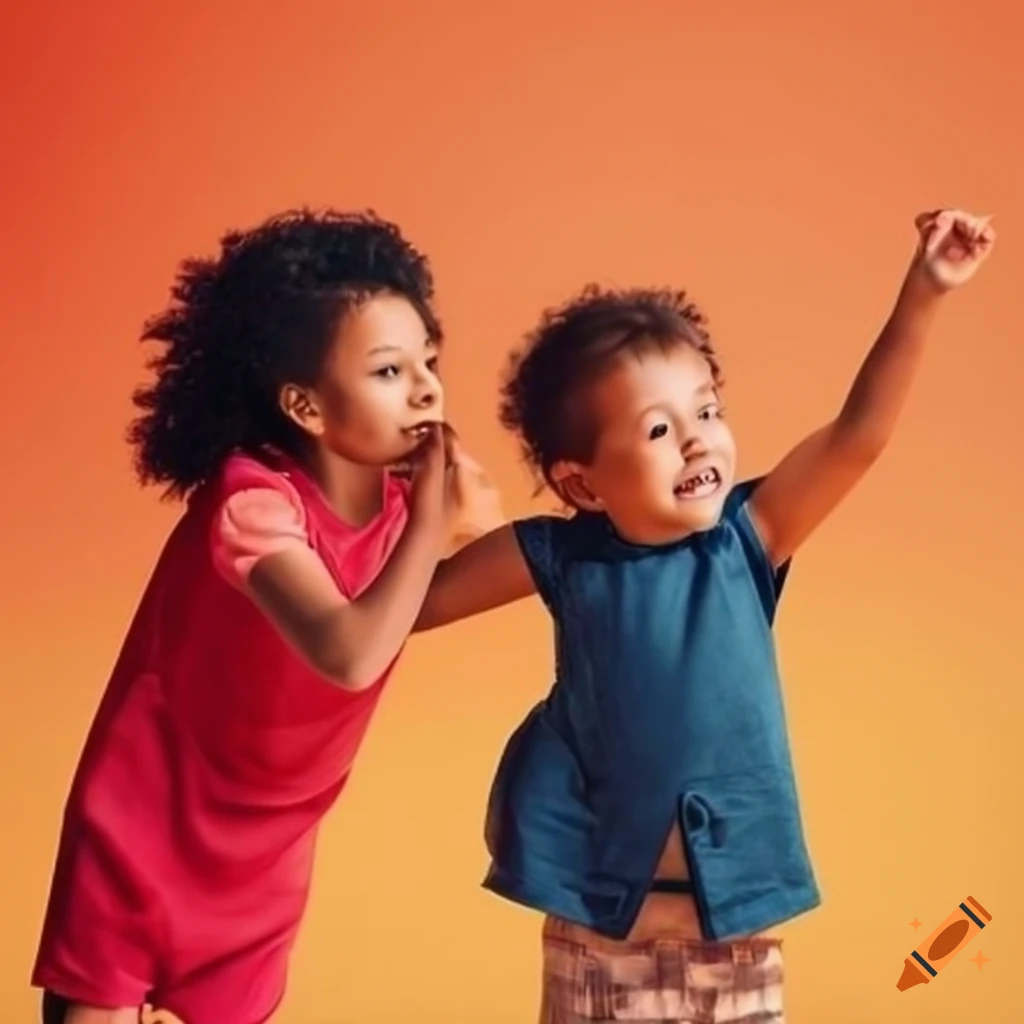 Nine happy children from diverse cultural backgrounds playing together