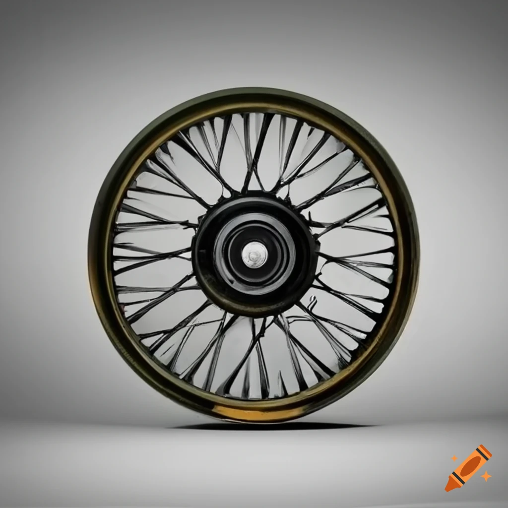Spoked motorcycle wheel circle on Craiyon