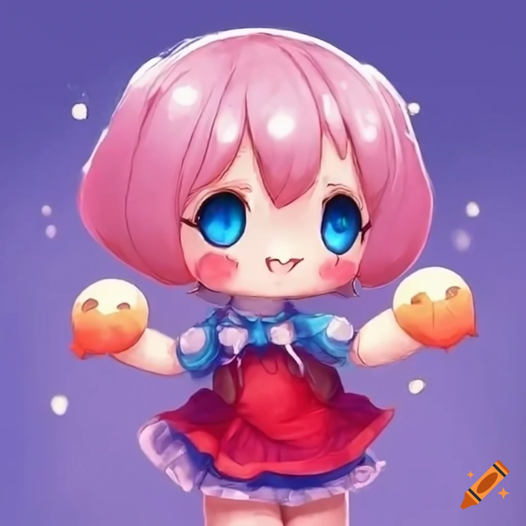 Cinnamoroll dressed as Kirby