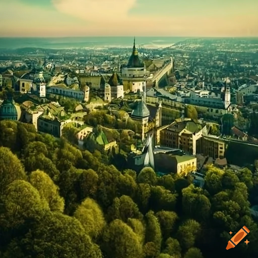 Historic city of Salzburg blending with integrated green spaces and sustainable developments