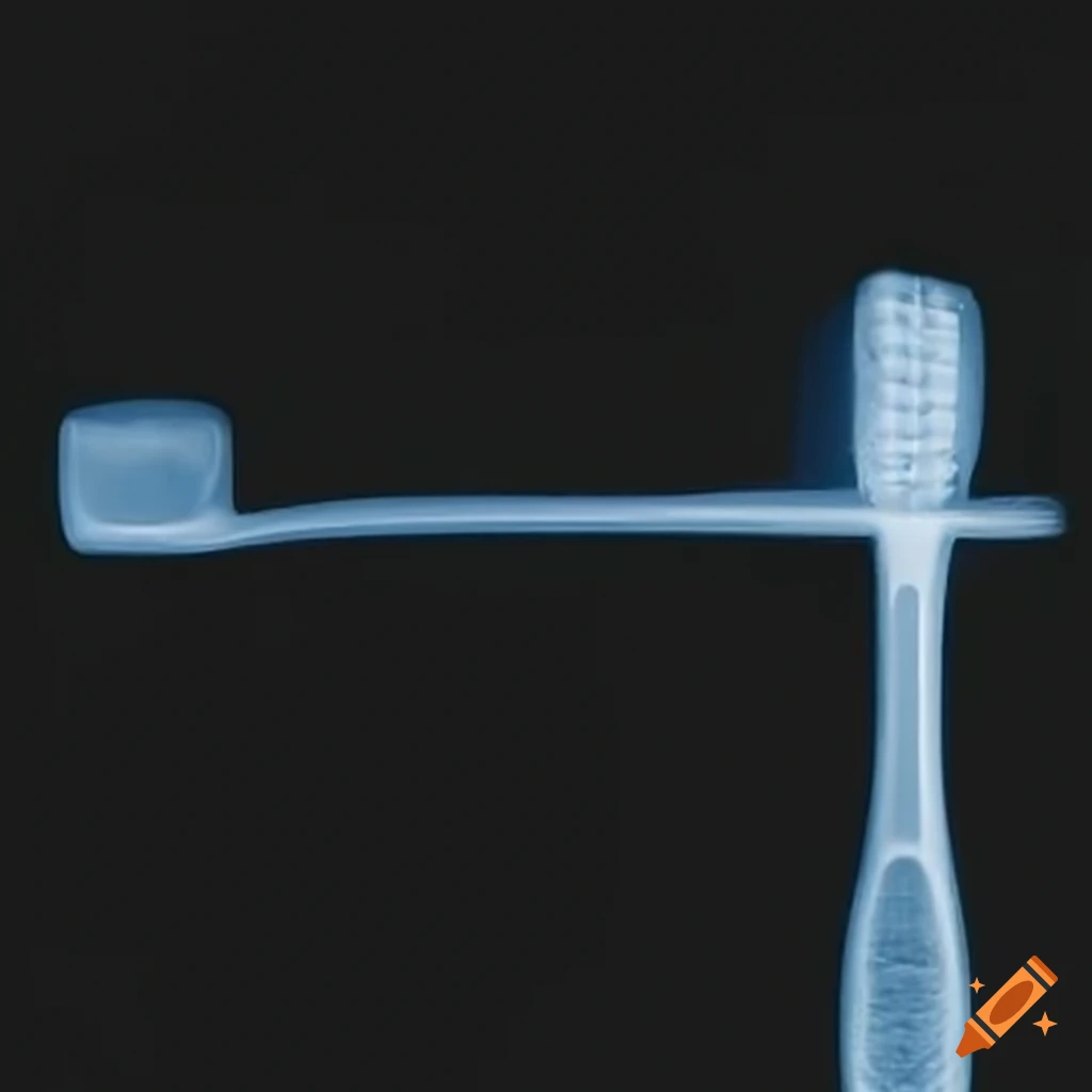 Toothbrush under xray on Craiyon