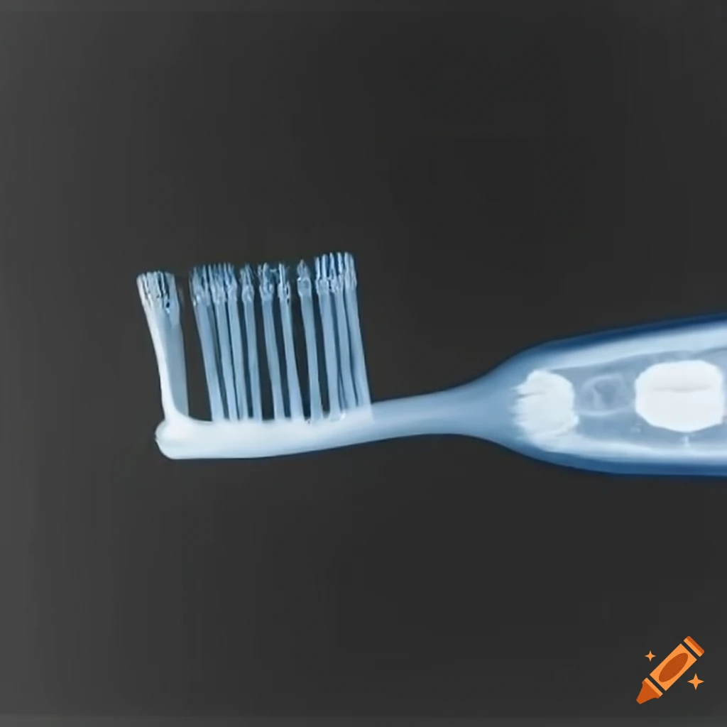 Toothbrush under xray on Craiyon