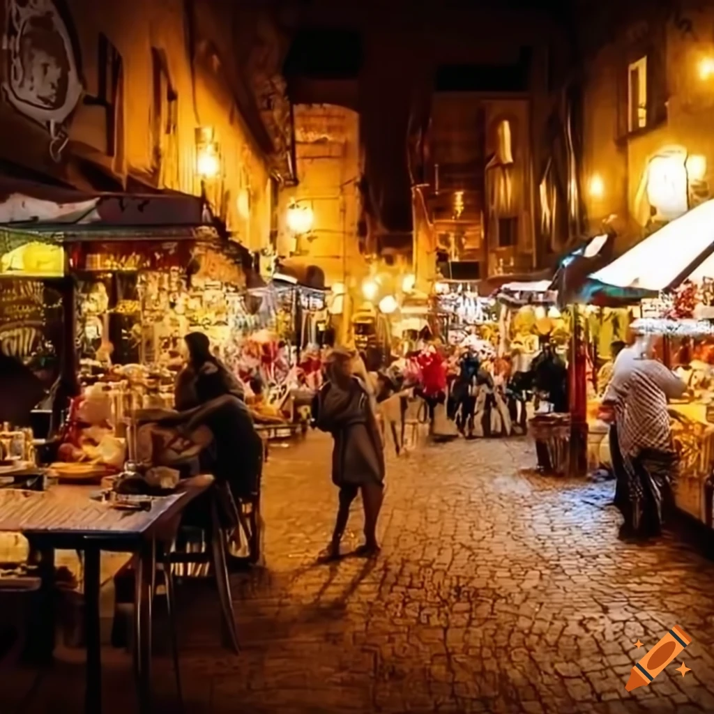 Vintage after-dark eatery serving Turkish street food in urban setting