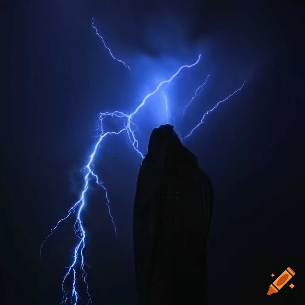 Nordic aryan christ with luminous levitating aura and gossamer