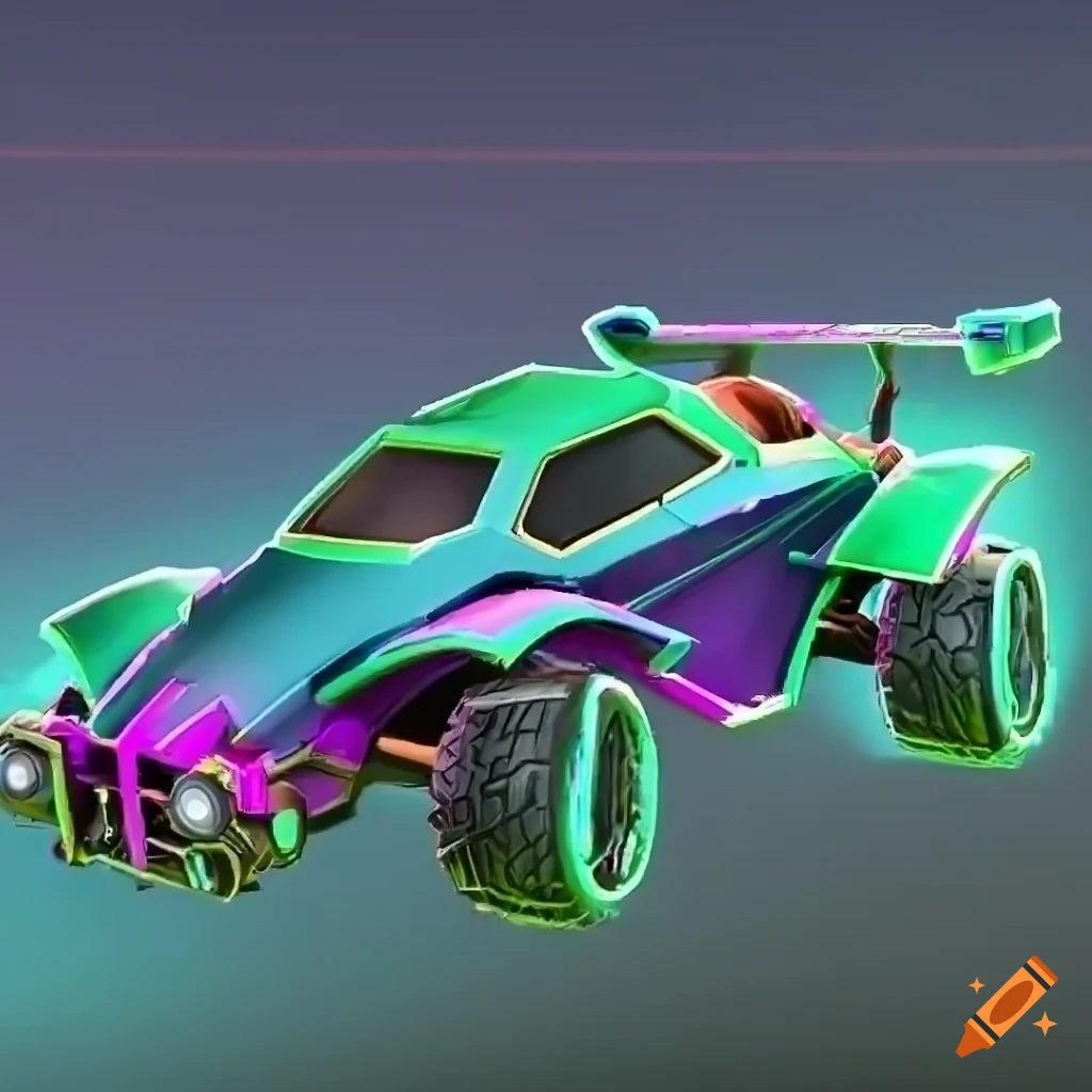 Rocket league 4k octane neon on Craiyon