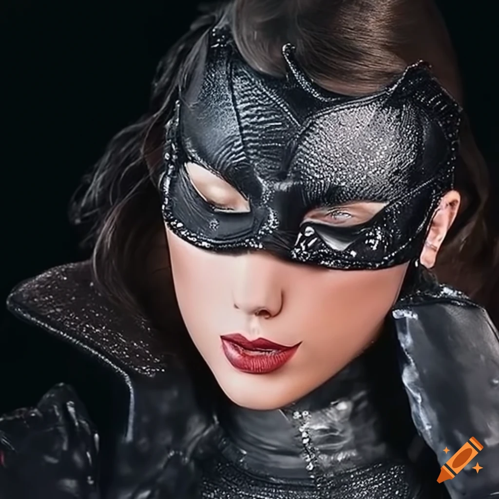 Taylor Swift transforming into a Catwoman ice sculpture