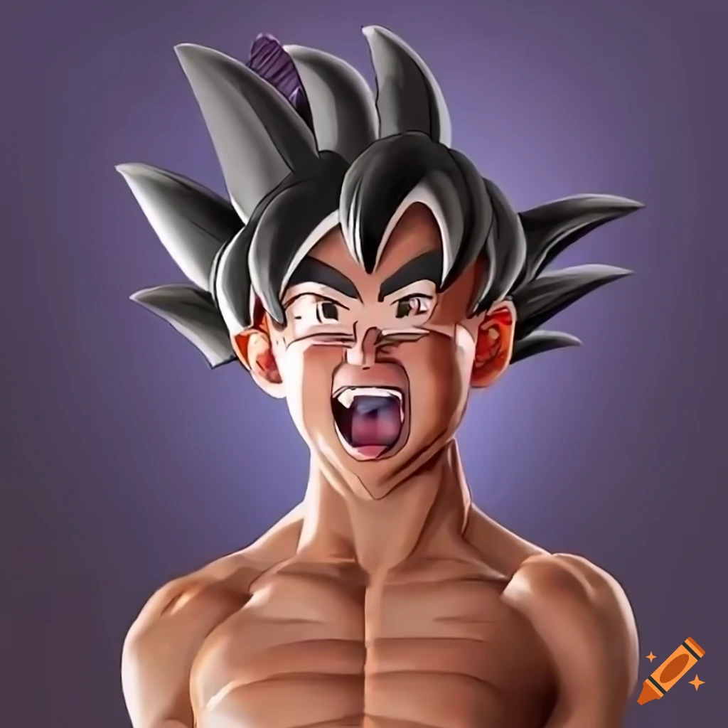 Realistic Goku singing karaoke