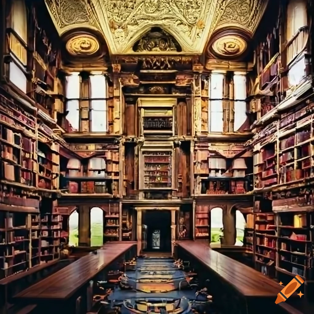Irish Library Hall Library of ireland on Craiyon