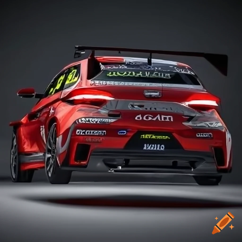 Rear wing for a car based on the 2022 FIA WTCR Technical Regulations