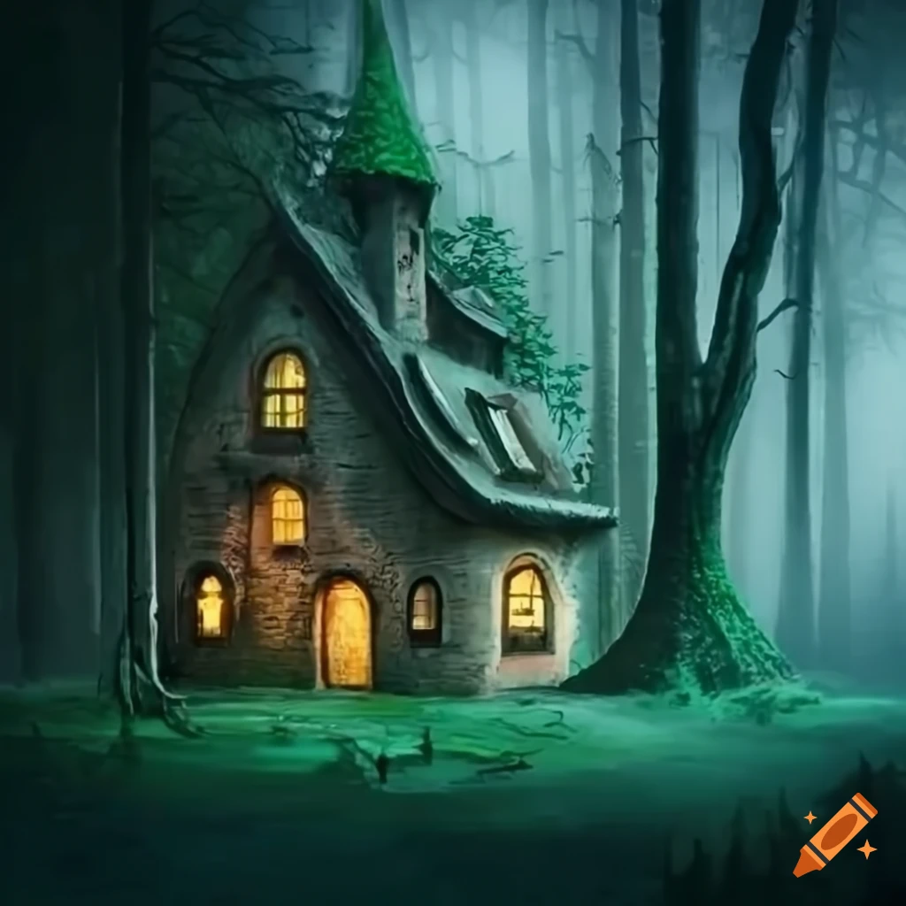 Enchanting house in the mystic forest on Craiyon