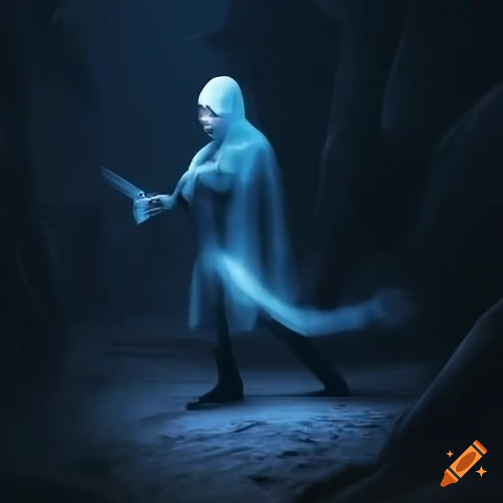 Sci-fi invisible glass mist ghost ninja