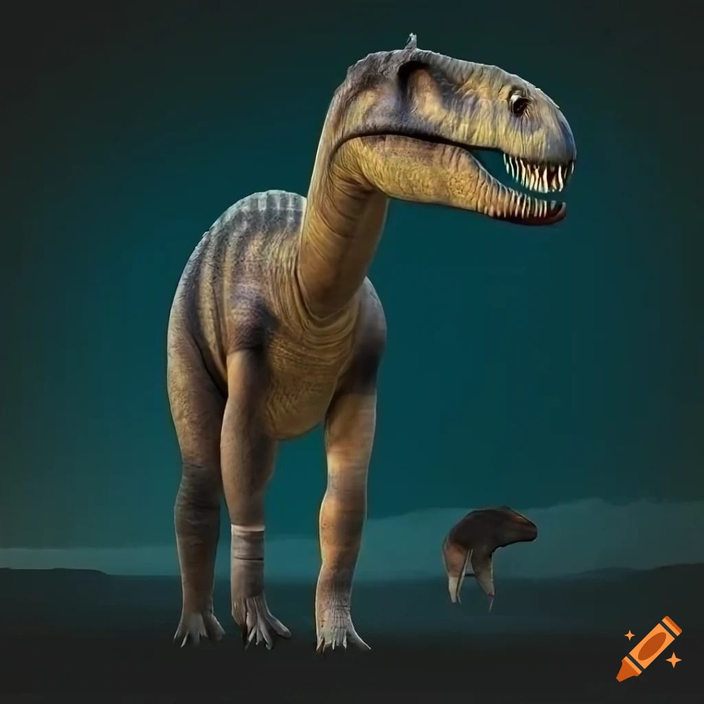 Scientifically accurate Hadrosaurus with Bongo antelope color pattern and elephant-like skin texture in warm morning light