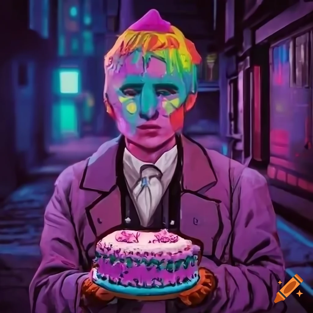 Inspector pastel, a young detective in cyberpunk style, investigating