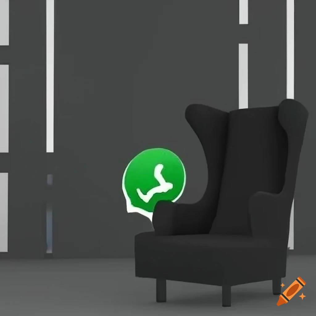 Boy in black shirt sitting on a wingback chair with 3D illusion