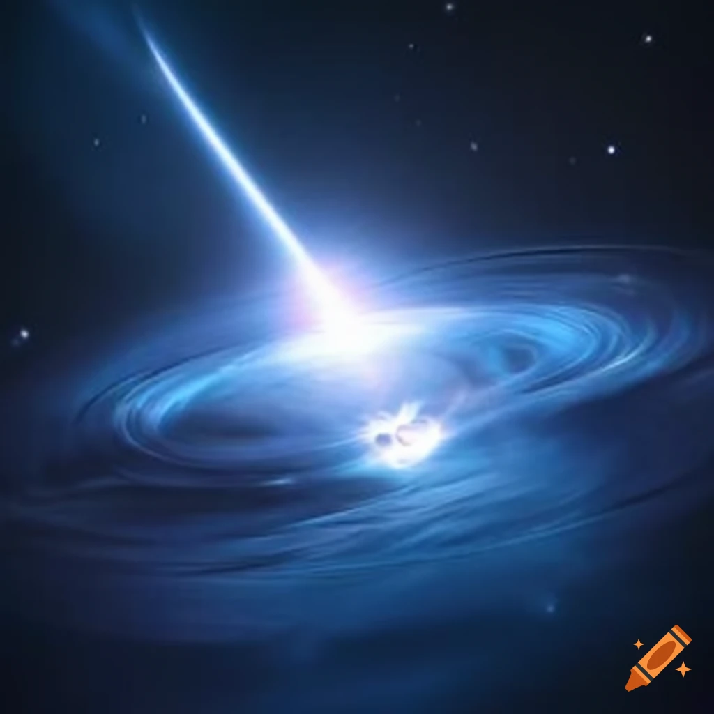 Magic circle releasing a white-blue beam