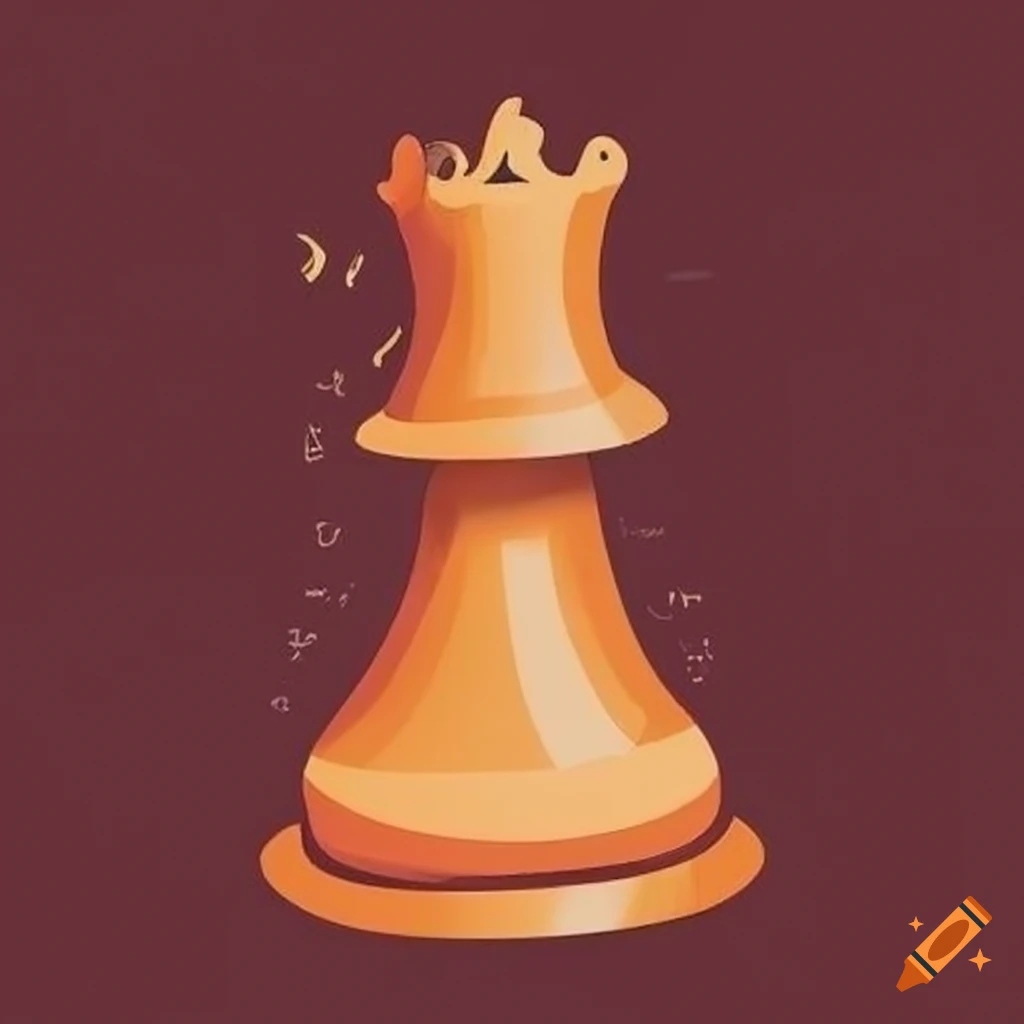 Roald dahl's style king and queen with expressive chess piece drawings