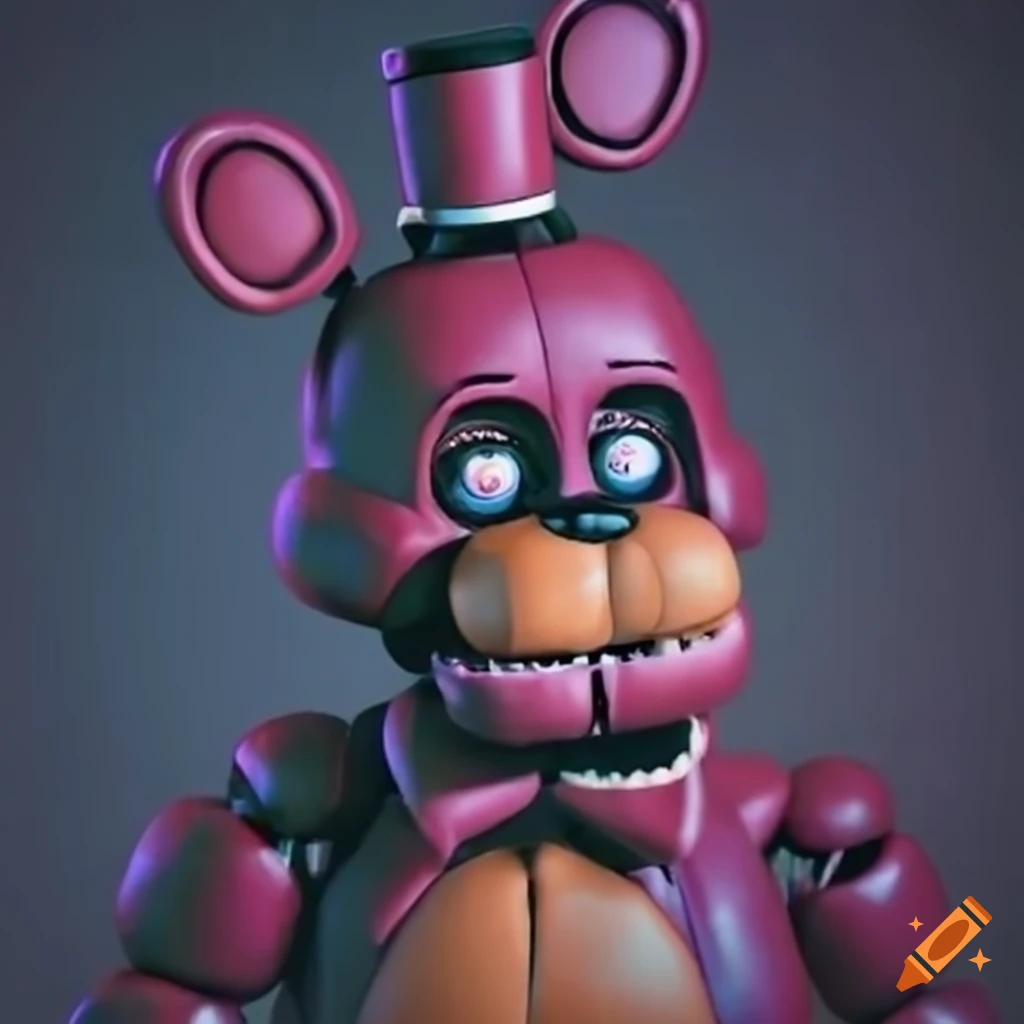 Realistic animatronic in the style of Scott Cawthon's fnaf series