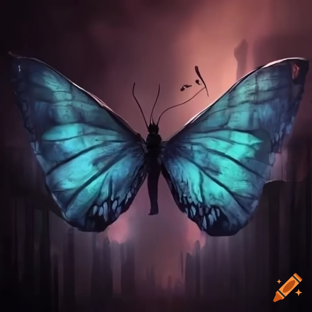 Butterfly art from until dawn video game on Craiyon