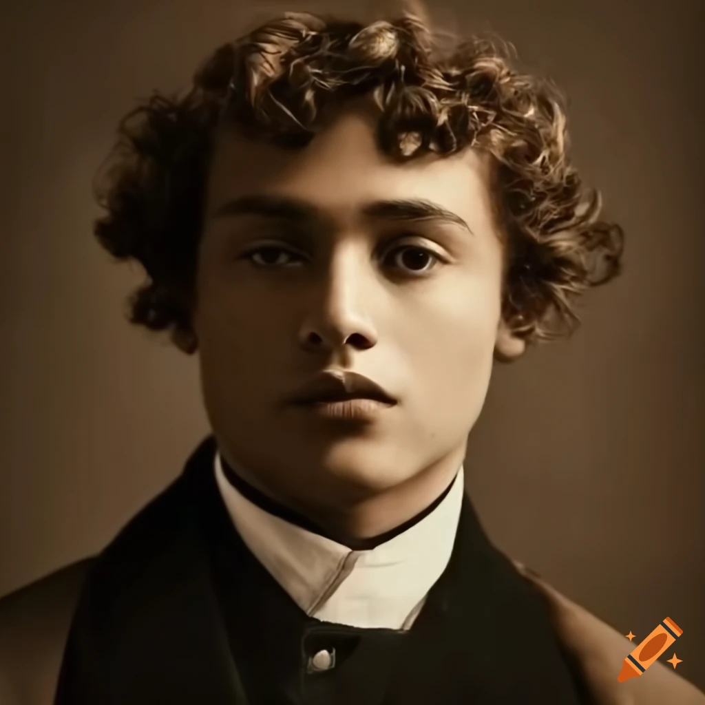 Portrait of a handsome man in 1900s fashion coat with a boa on Craiyon