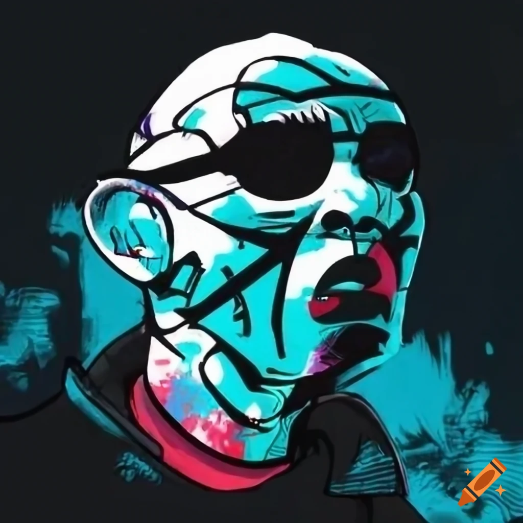 Bright graffiti-style eyes on Craiyon