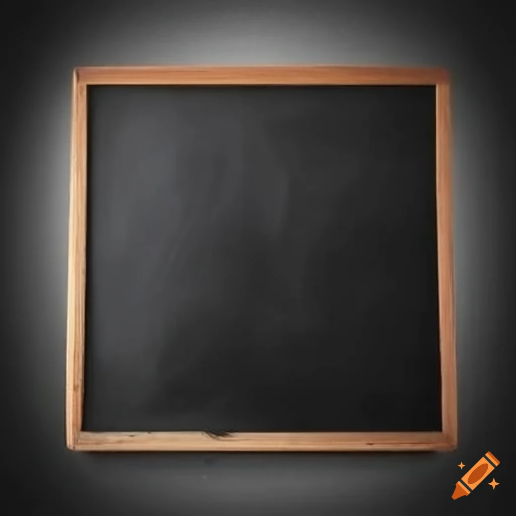 Black chalkboard with lettering on Craiyon