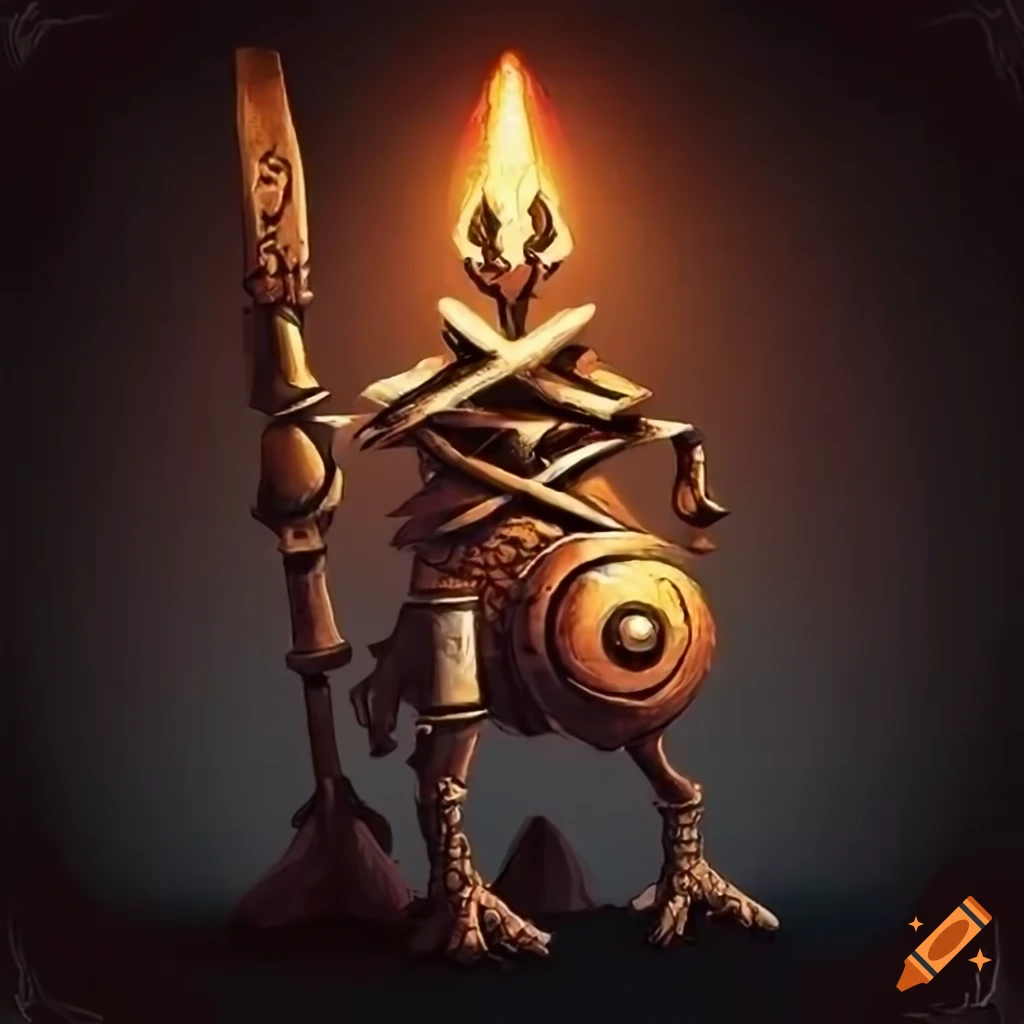 Dungeons and Dragons drawing of a small construct made of silverware