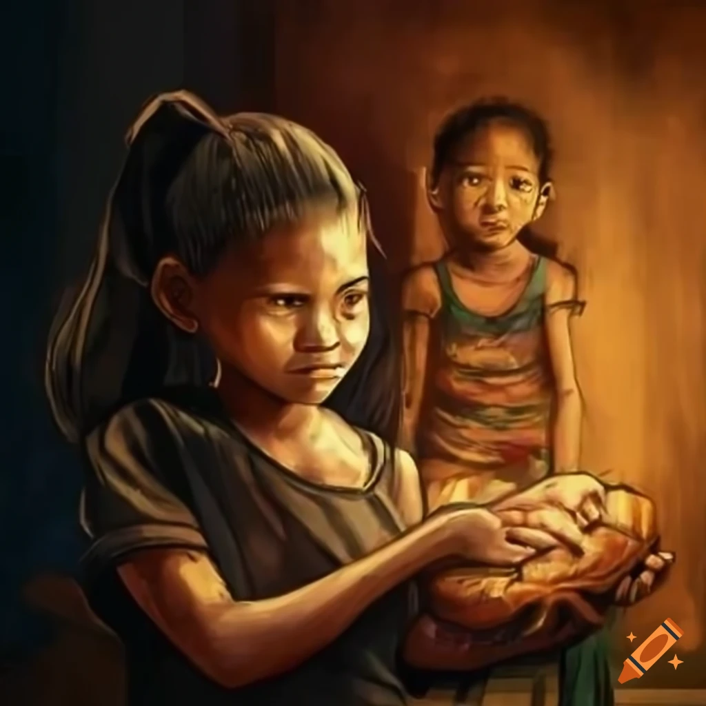 Simple sketch depicting breaking chains of hunger in the philippines on