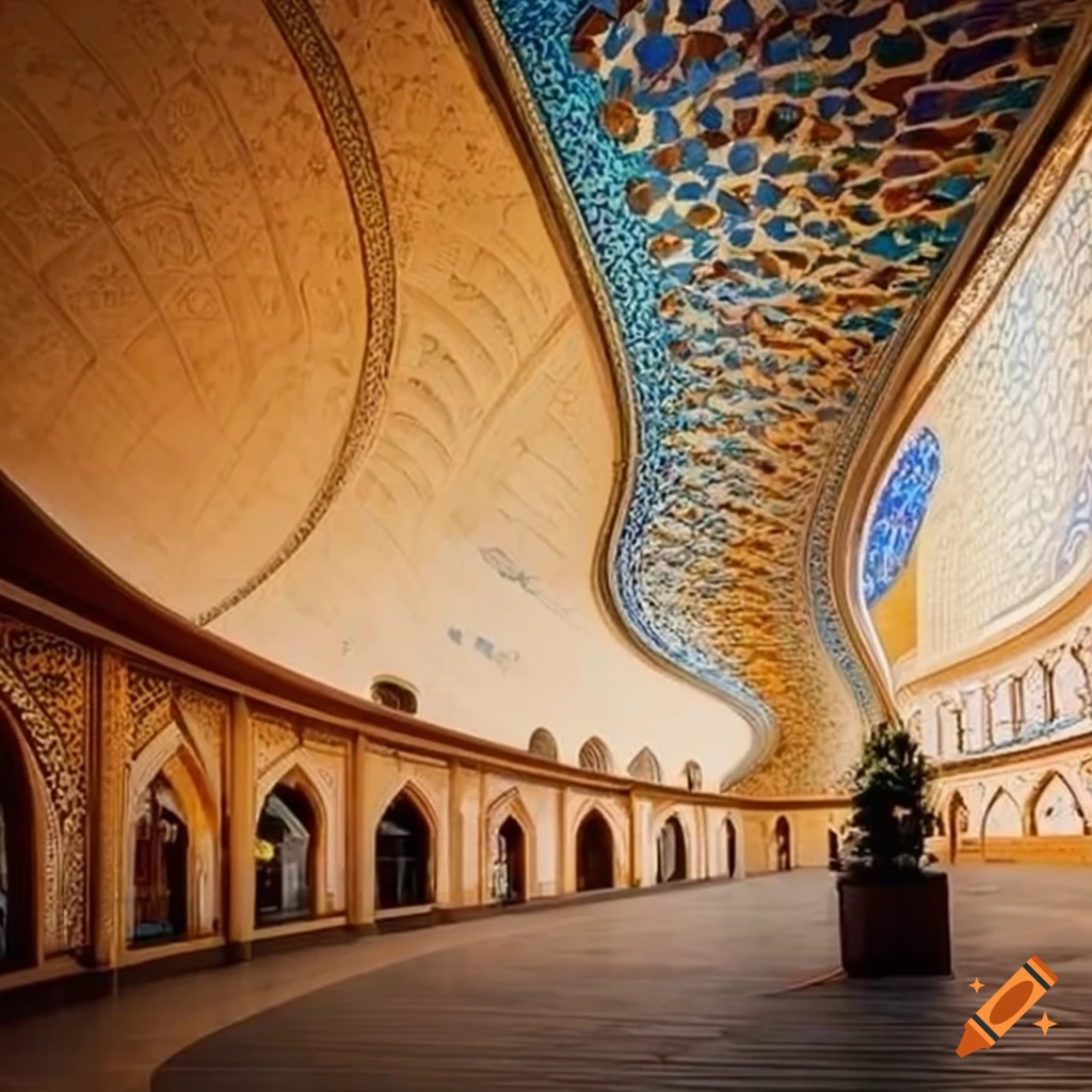 Curved corridors of the Shop Mall in Isfahan