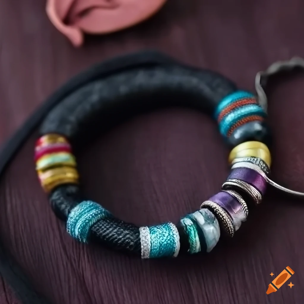 Creating a modern bracelet using fabric scraps for my boyfriend