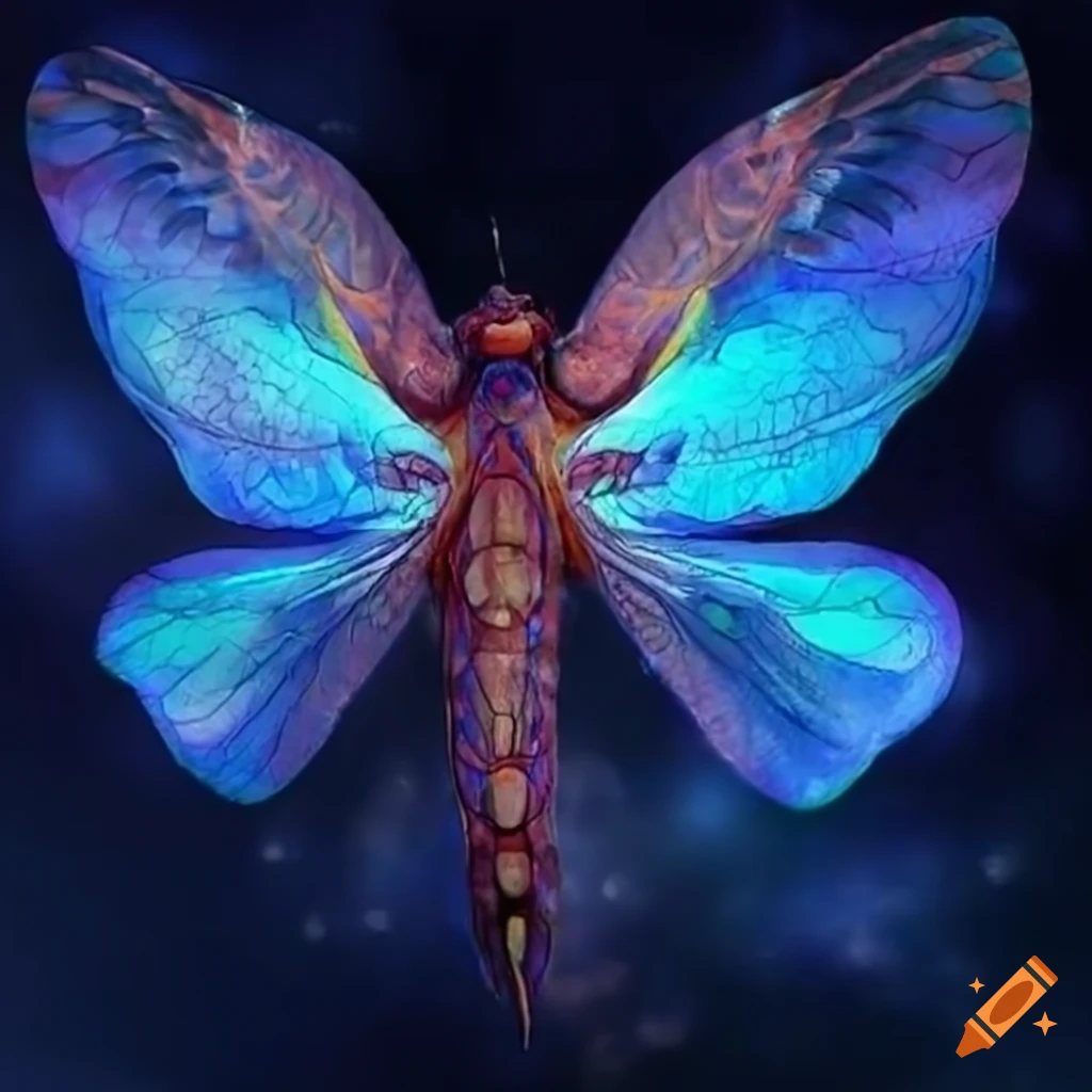 External anatomy: the creature named aeroglyph with bioluminescent