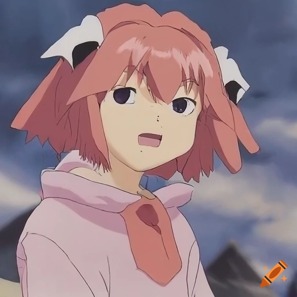 Astolfo full-length portrait in Studio Ghibli anime style