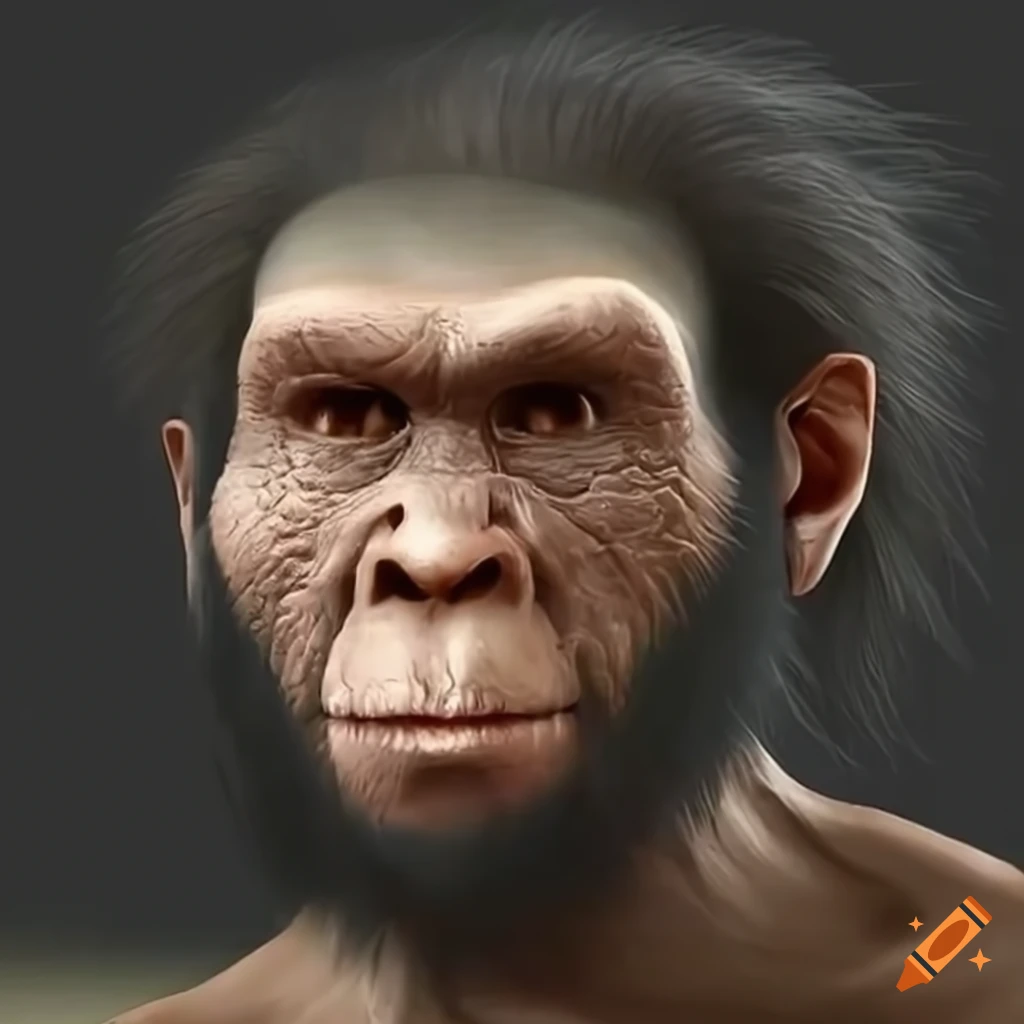 Realistic homo erectus based on reconstructions of this early human on