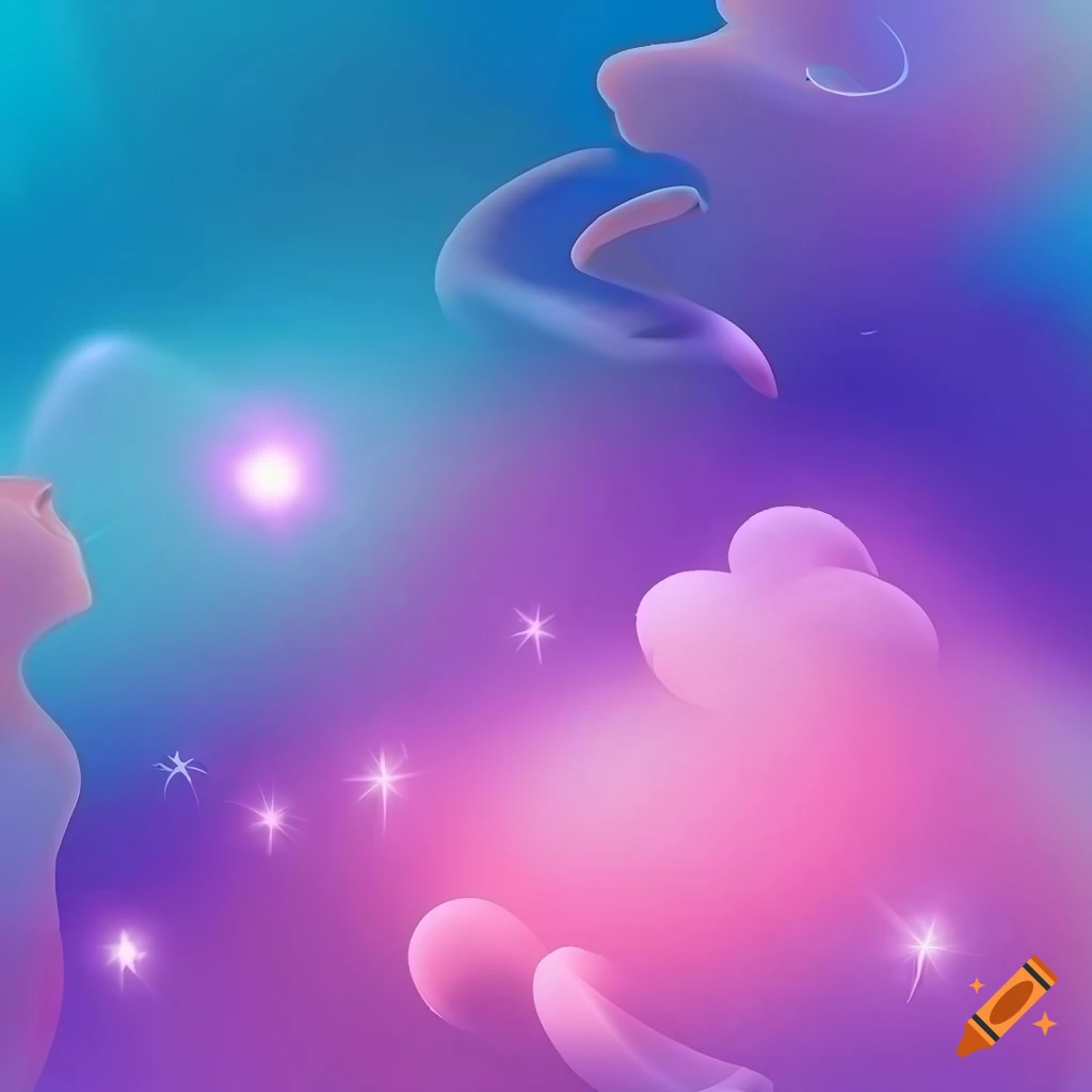 Captivating celestial skybox with swirling light blue and light purple