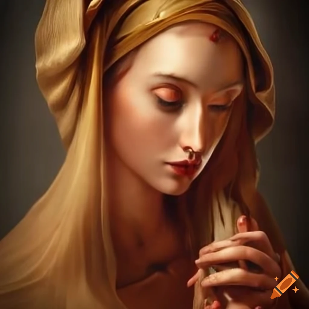 Model portraying mary magdalene on Craiyon