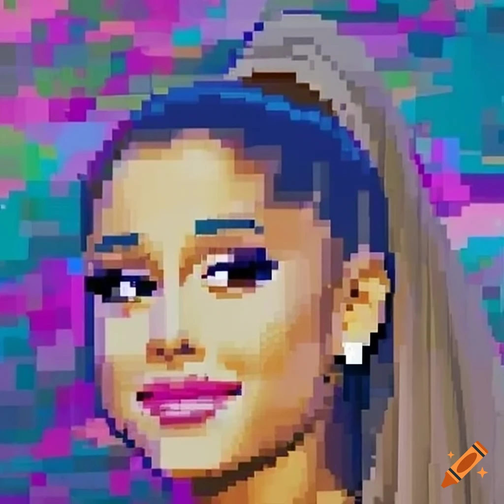 Pixel art of Ariana Grande