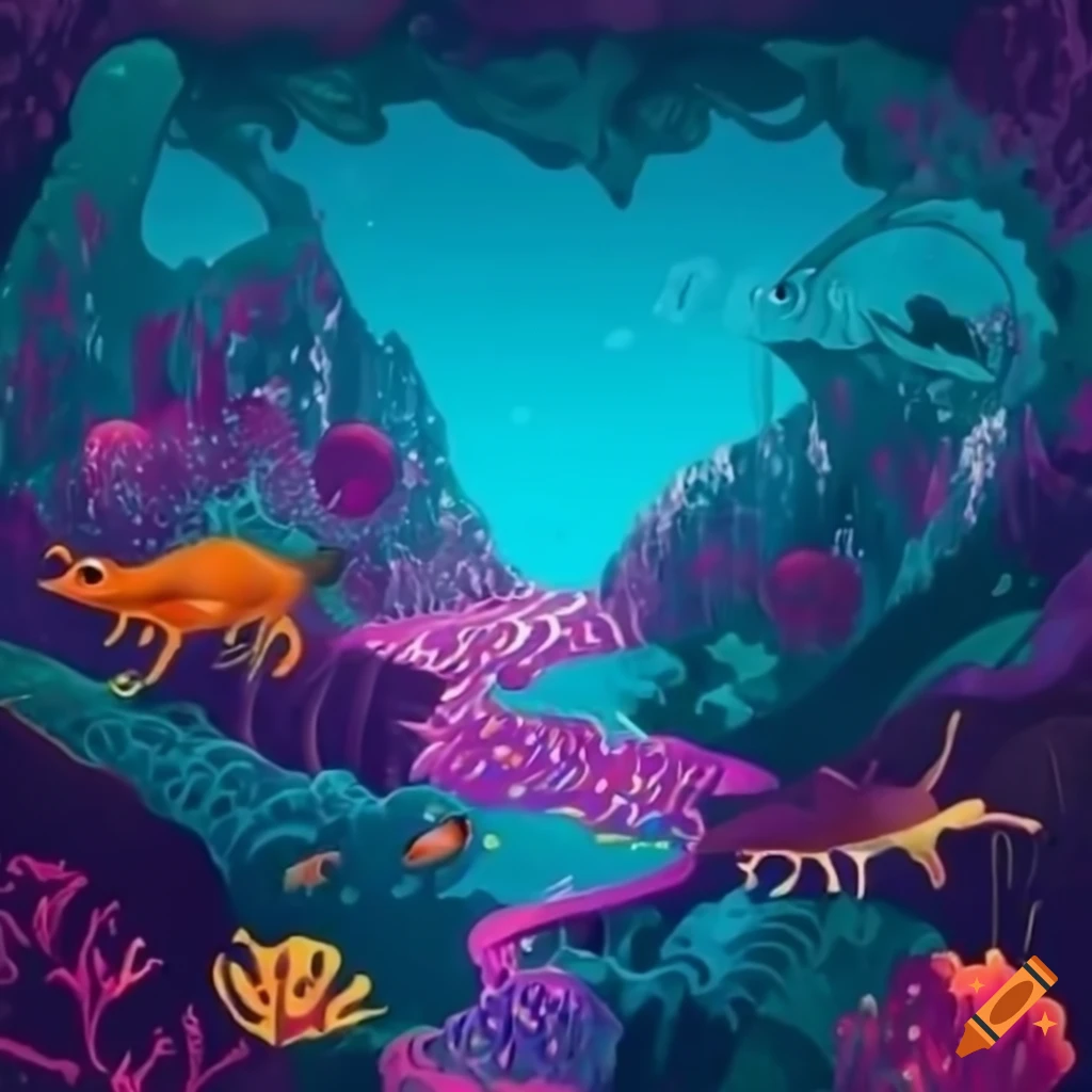 Enchanted underwater realm: dive into a hidden saltwater lake within a